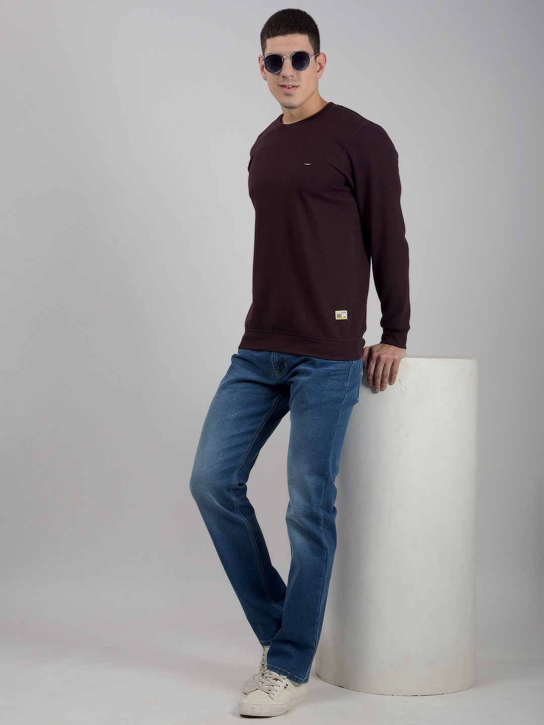 Numero Uno Men Solid Dark Blue Jeans